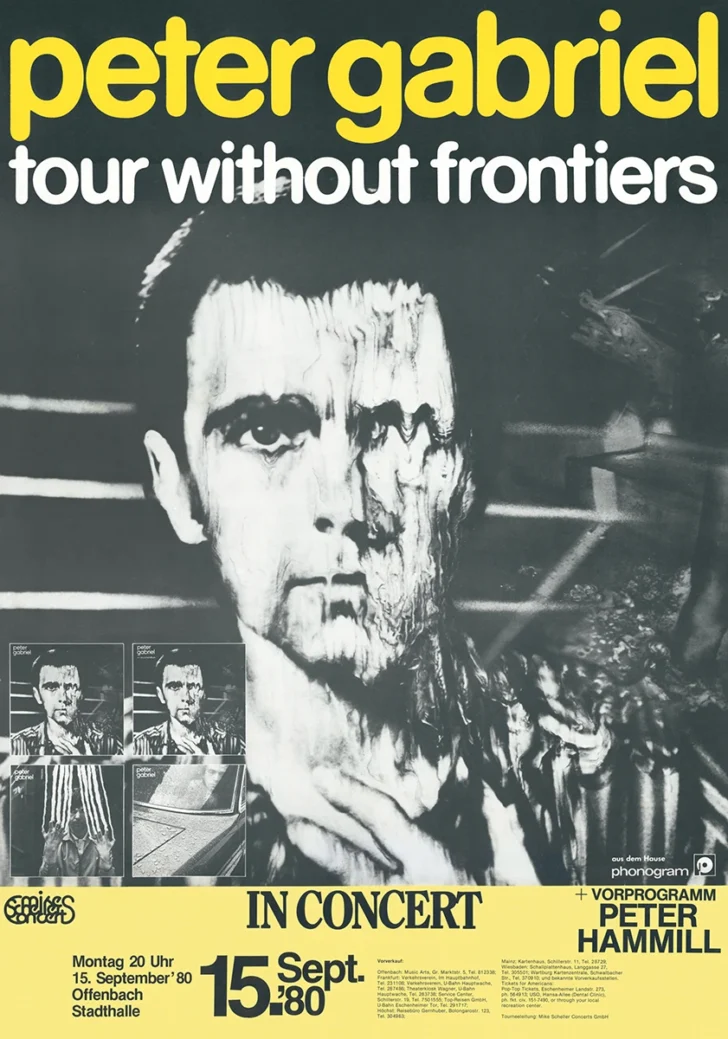 Tour Of China 1984 - Peter Gabriel Konzertplakat 1980