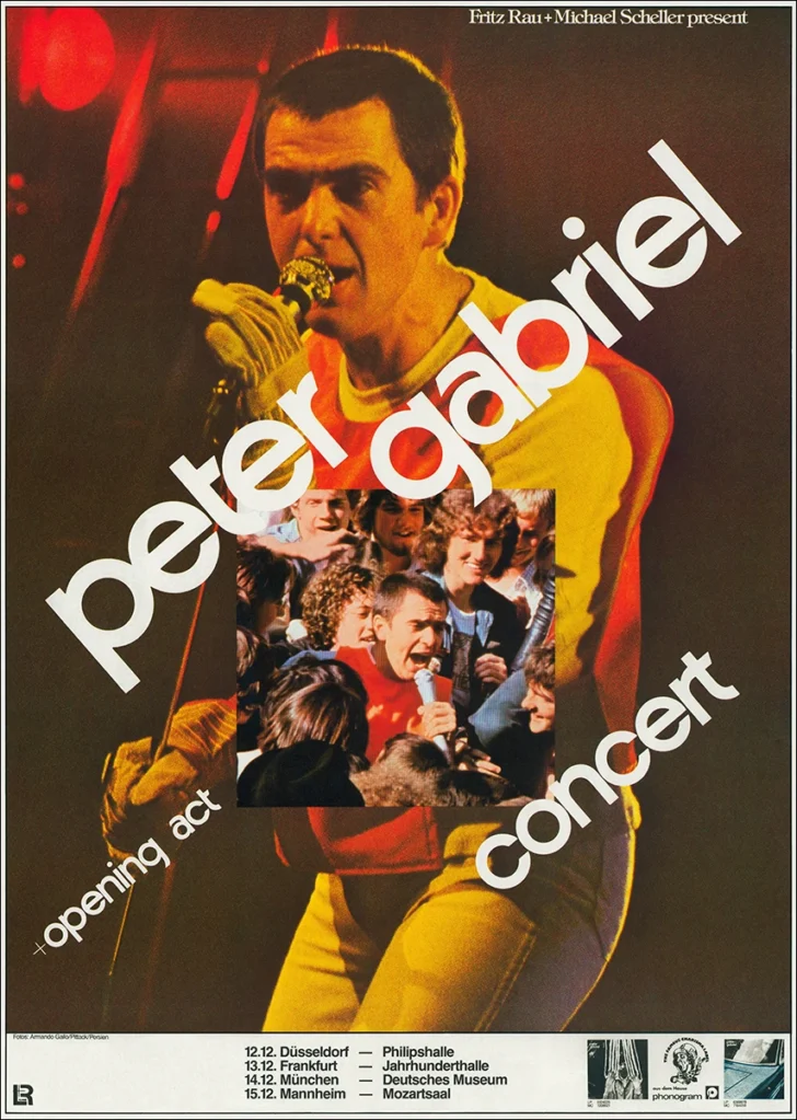 Peter Gabriel In Concert 1978/79 Tour Poster