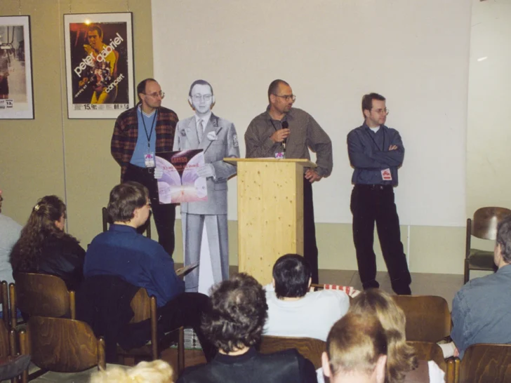 Peter, "Janis Schündler", Helmut und Bernd beim Clubtag 2002