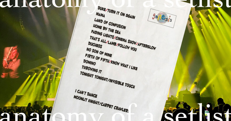 genesis last tour setlist