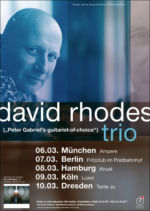 David Rhodes & Band ab Sonntag in Deutschland auf Tour